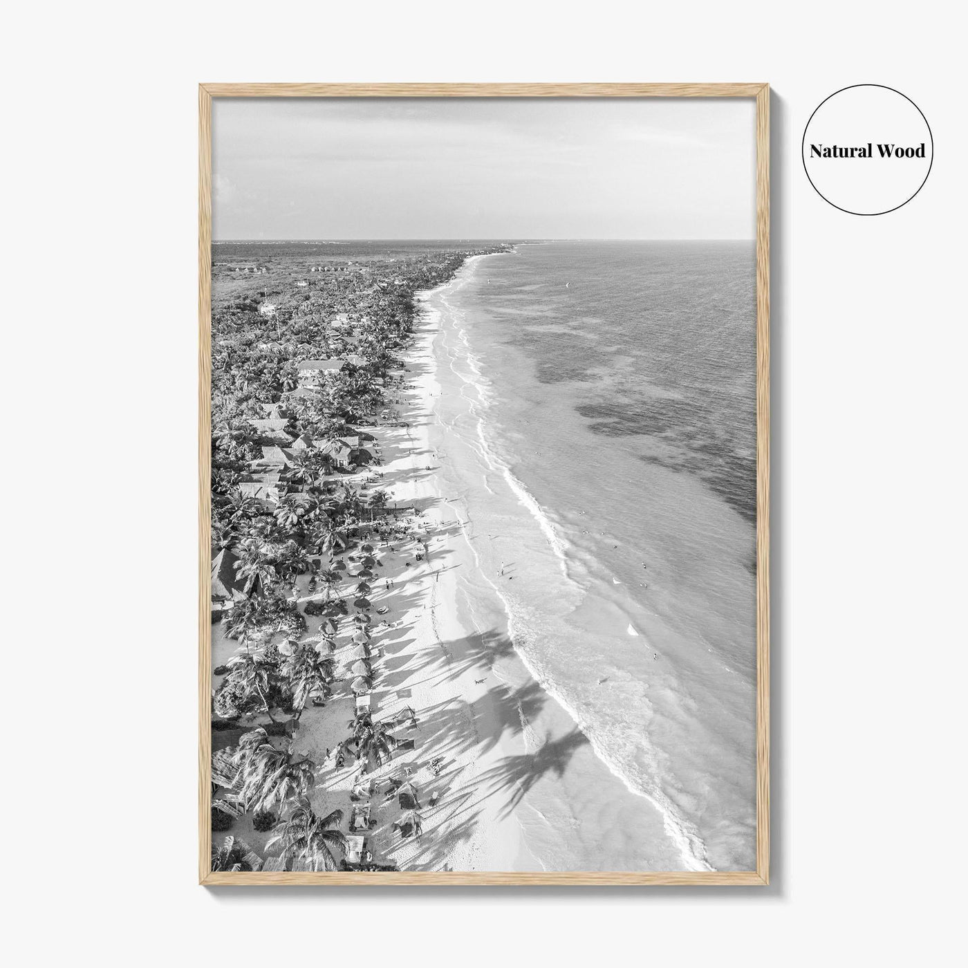 Tulum Black and White Fine Art Photo Print, Riviera Maya Cancun Mexico Poster