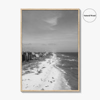 Pensacola Black and White Fine Art Photo Print, Perdido Key Beach Florida, Aerial Poster