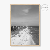 Pensacola Black and White Fine Art Photo Print, Perdido Key Beach Florida, Aerial Poster