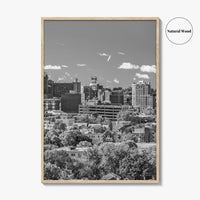 Portland Maine Skyline Black and White Fine Art Photo Print, Downtown, USA Poster