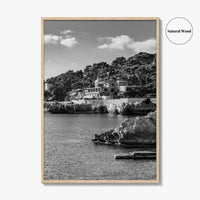 Cala Rajada Black and White Fine Art Photo Print, Mallorca Seascape Spain Poster