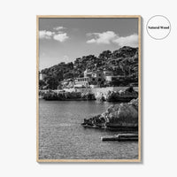 Cala Rajada Black and White Fine Art Photo Print, Mallorca Seascape Spain Poster