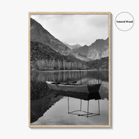 Upper Kachura Lake Black and White Fine Art Photo Print, Skardu Landscape Poster
