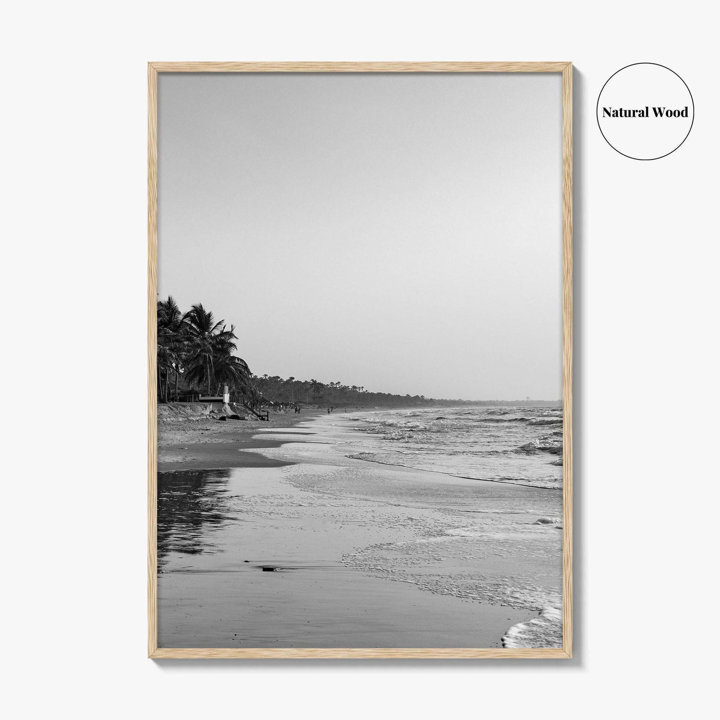 Serrekunda Black and White Fine Art Photo Print, Gambia Beach Wall Decor Poster