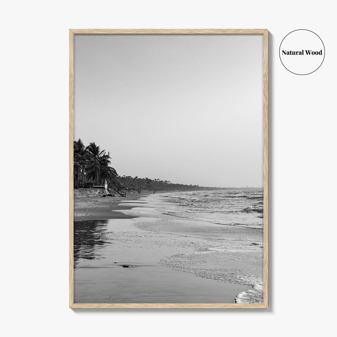 Serrekunda Black and White Fine Art Photo Print, Gambia Beach Wall Decor Poster