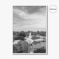 West Chester Black and White Fine Art Photo Print, Aerial Panorama, Wall Poster, USA