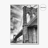 Brooklyn Bridge Black and White Fine Art Photo Print, NYC Wall Decor Poster, USA