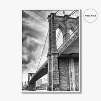 Brooklyn Bridge Black and White Fine Art Photo Print, NYC Wall Decor Poster, USA