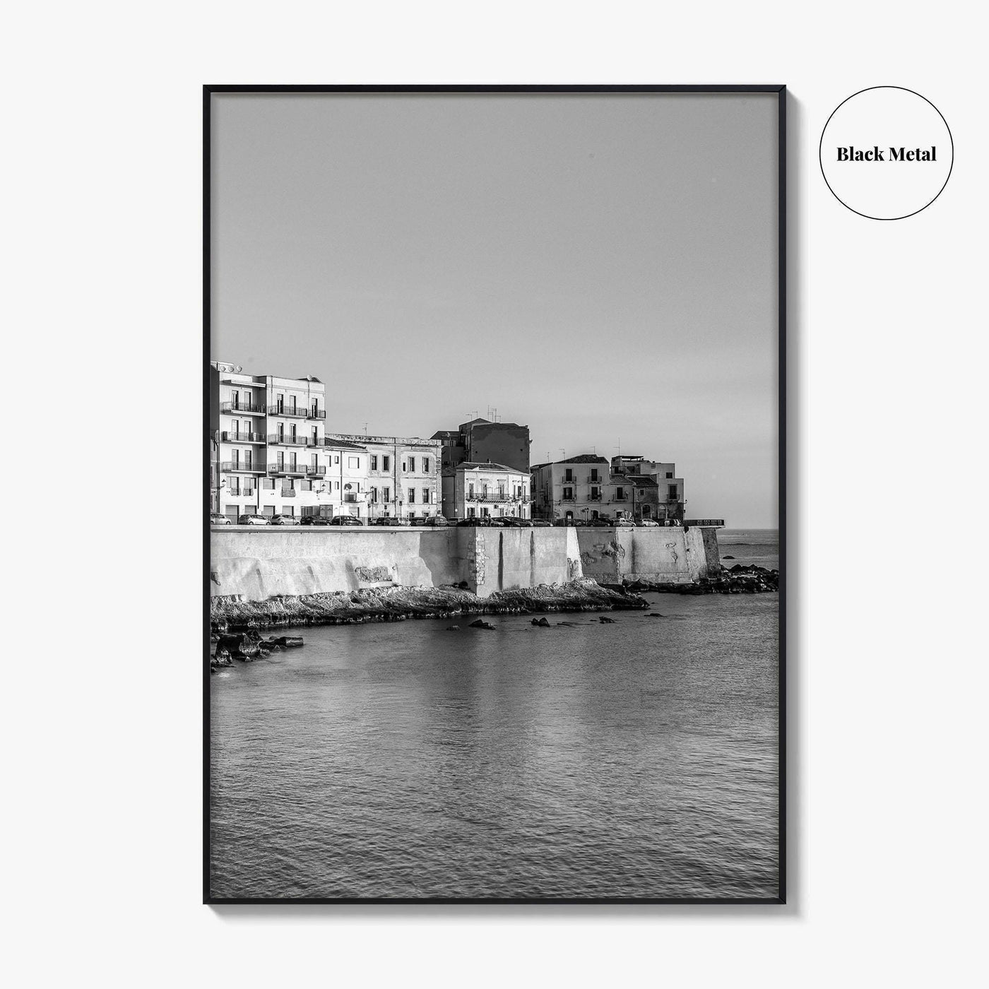 Syracuse Italy Black and White Fine Art Photo Print, Siracusa Sicily Ortigia Wall Poster