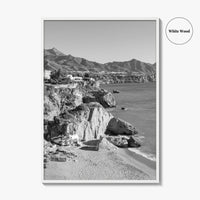 Nerja Black and White Fine Art Photo Print, Costa del Sol Spain Poster