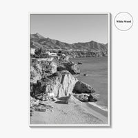 Nerja Black and White Fine Art Photo Print, Costa del Sol Spain Poster