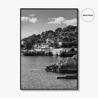 Cala Rajada Black and White Fine Art Photo Print, Mallorca Seascape Spain Poster