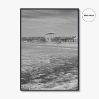 Pacific Beach Black and White Fine Art Photo Print, San Diego Pier California Poster