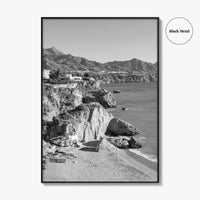 Nerja Black and White Fine Art Photo Print, Costa del Sol Spain Poster