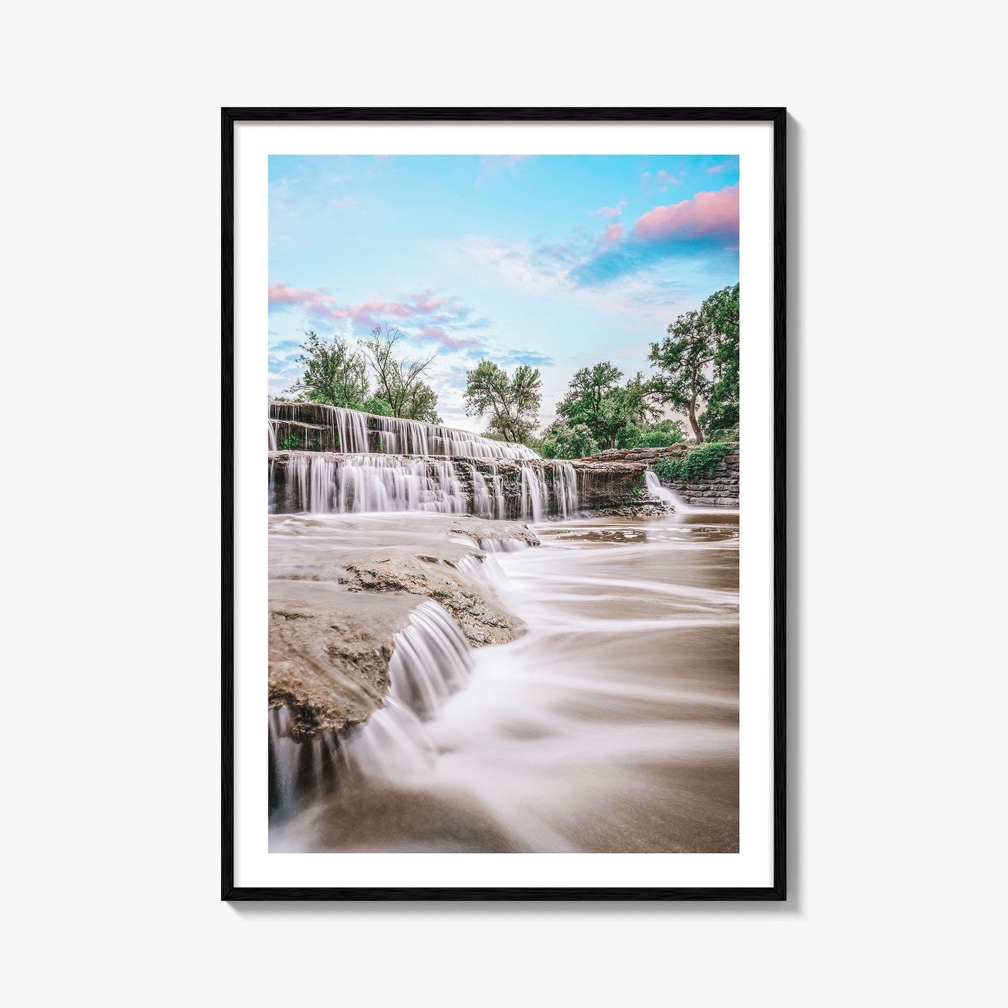 Fort Worth Fine Art Photo Print, Airfield Falls Waterfall, Texas, USA, Wall Decor, Poster
