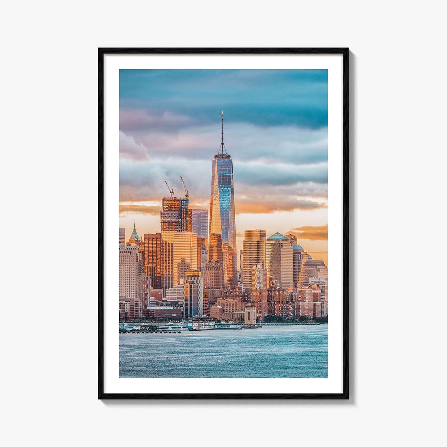 New York City Skyline Fine Art Photo Print, Financial District, Hudson River, NYC Poster