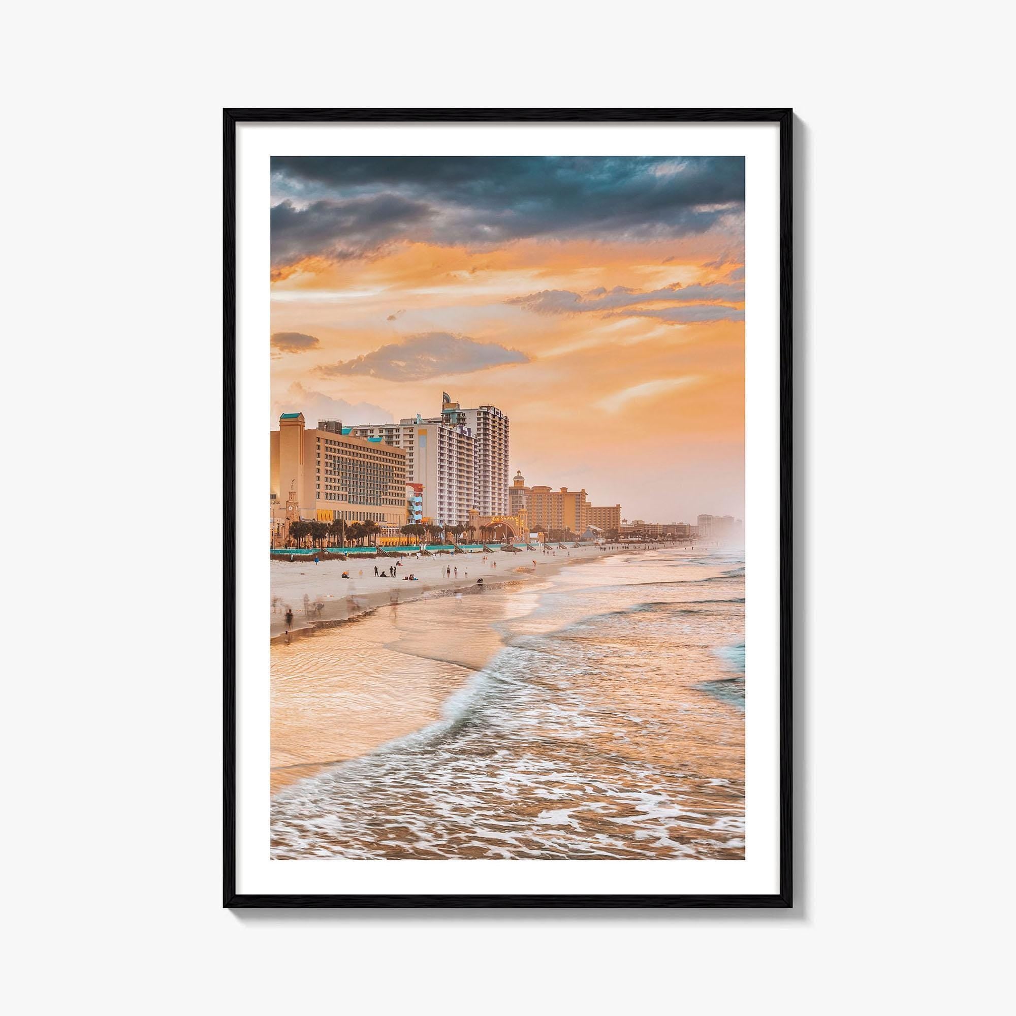 Daytona Beach Skyline Fine Art Photo Print, Beachfront, Florida USA Wall Poster