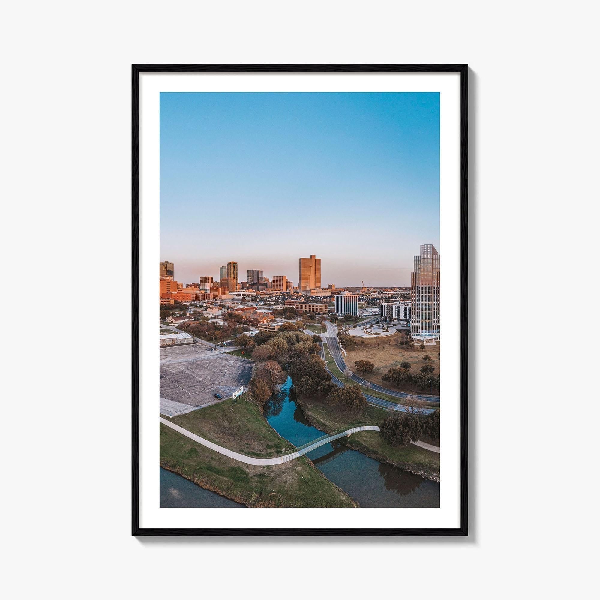 Fort Worth Skyline Fine Art Photo Print, Texas, USA, Wall Decor Poster