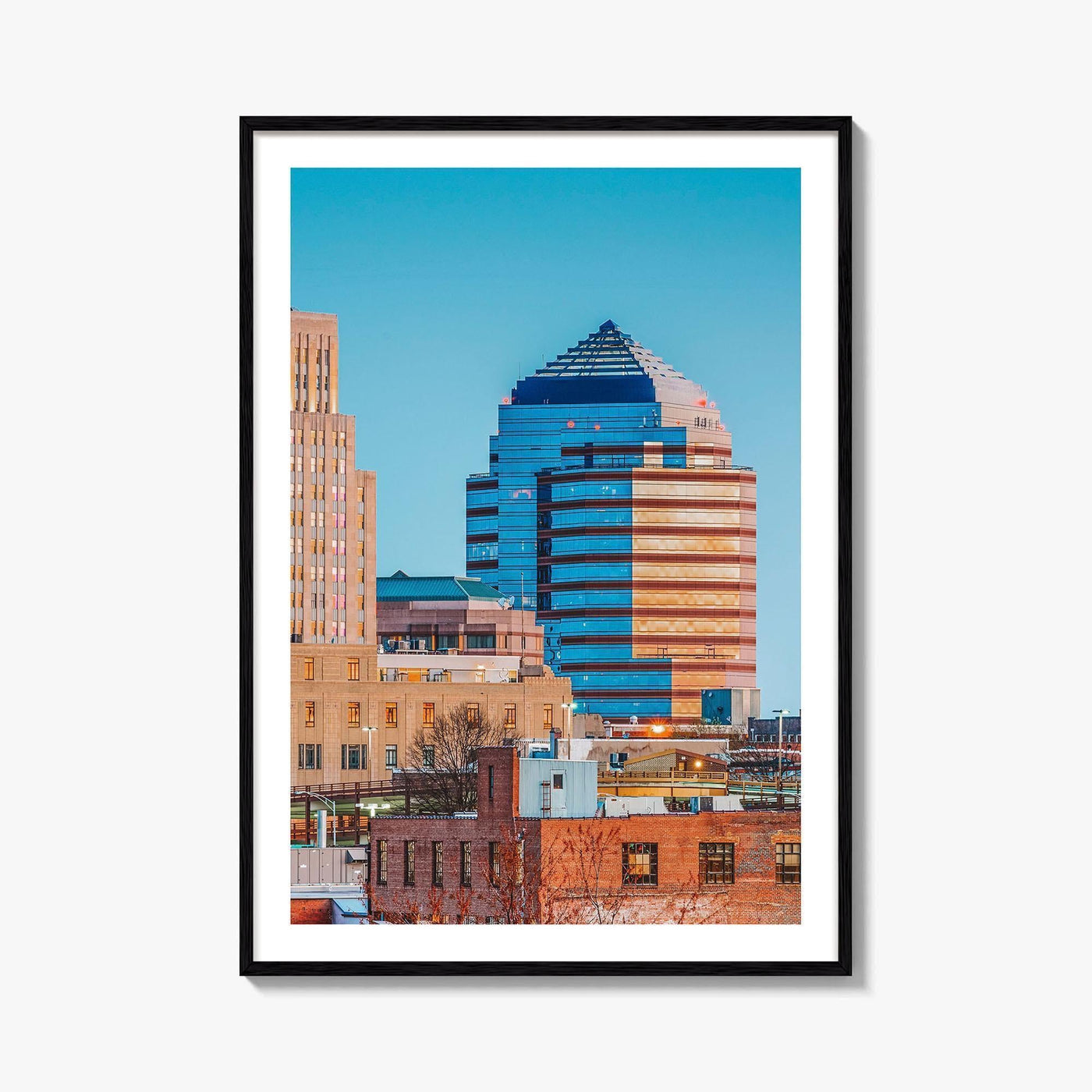 Durham Skyline Fine Art Photo Print, NC, North Carolina USA Wall Decor Poster