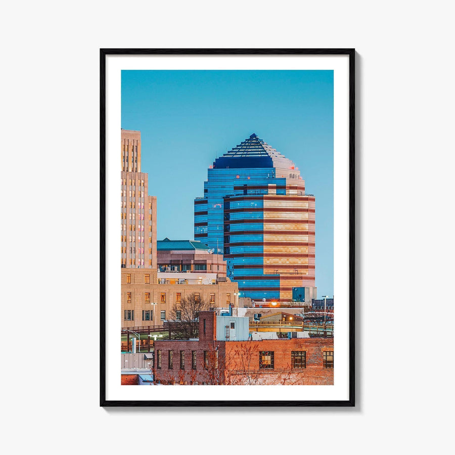 Durham Skyline Fine Art Photo Print, NC, North Carolina USA Wall Decor Poster