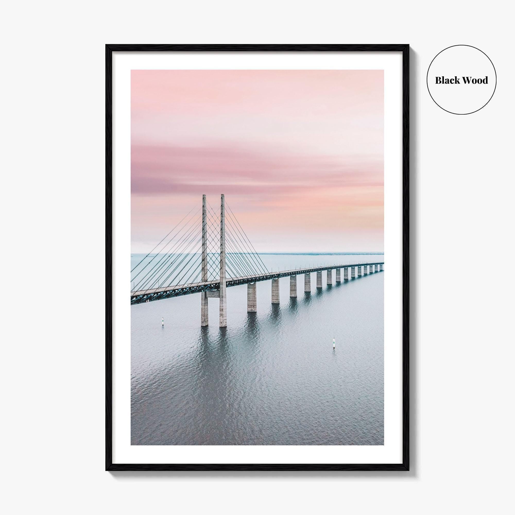 Copenhagen Fine Art Photo Print, Oresund Bridge, Malmo, Denmark, Sweden, Wall Decor Poster
