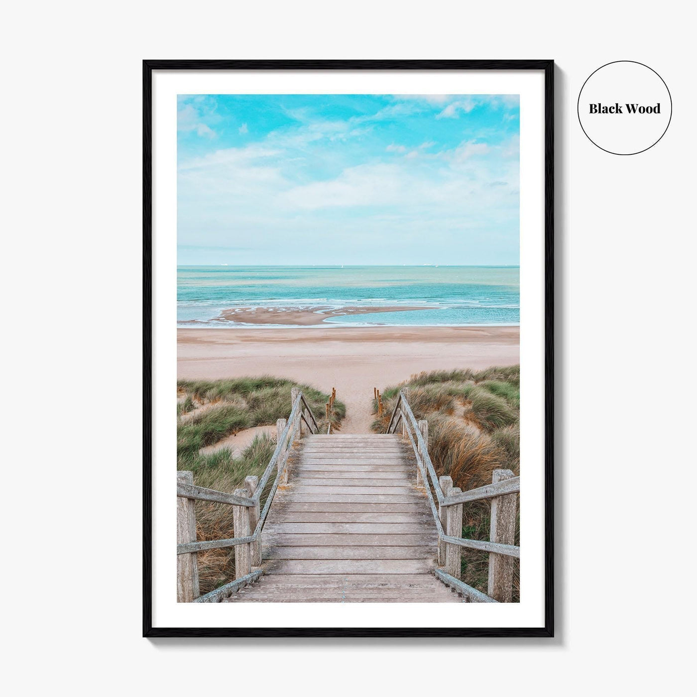 Blankenberge Fine Art Photo Print, Belgium Beach Dunes, North Sea Wall Poster