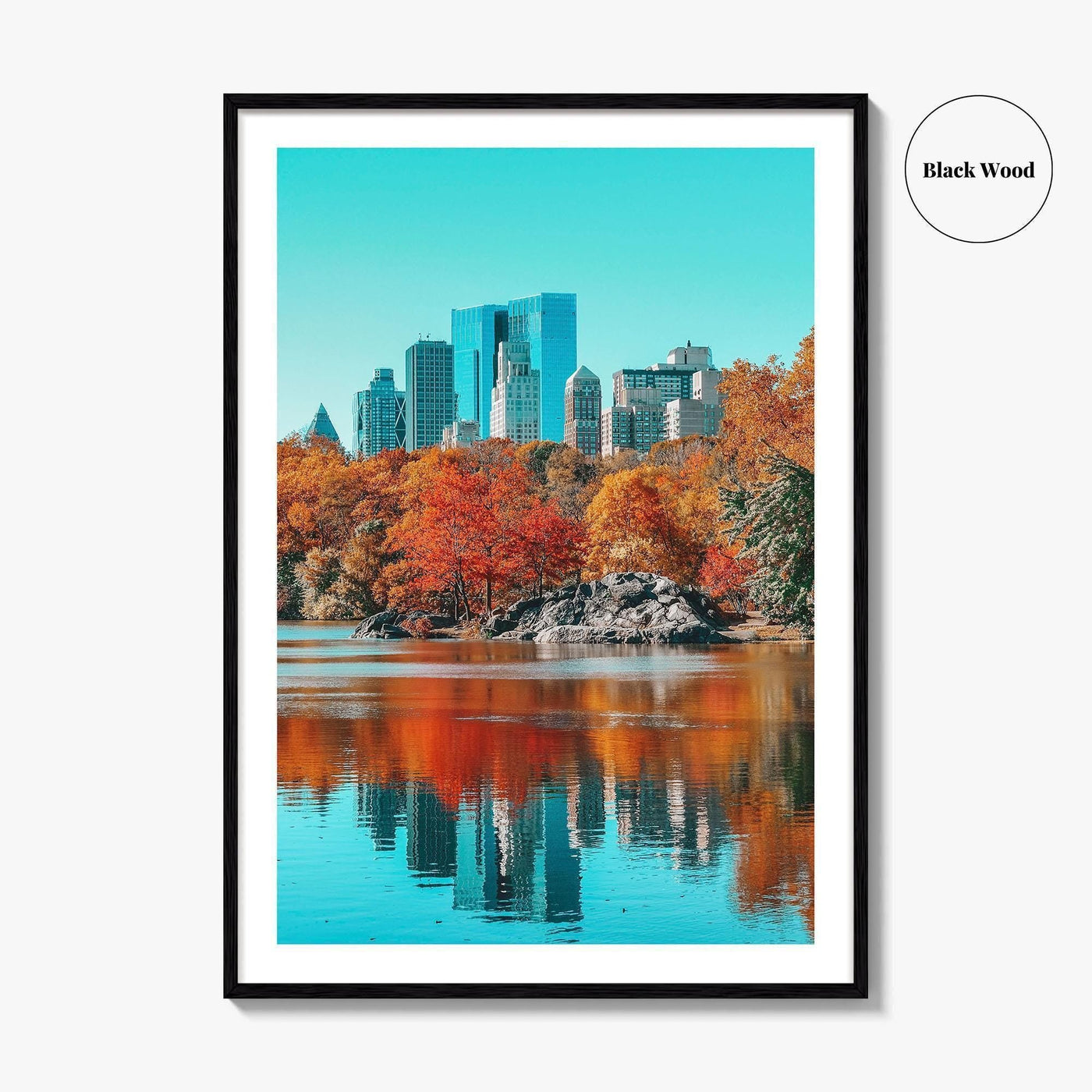 Central Park Skyline Fine Art Photo Print, NYC Reflection Poster