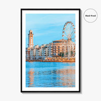 Bari Fine Art Photo Print, Ferris Wheel Waterfront, Puglia Italy, Wall Poster