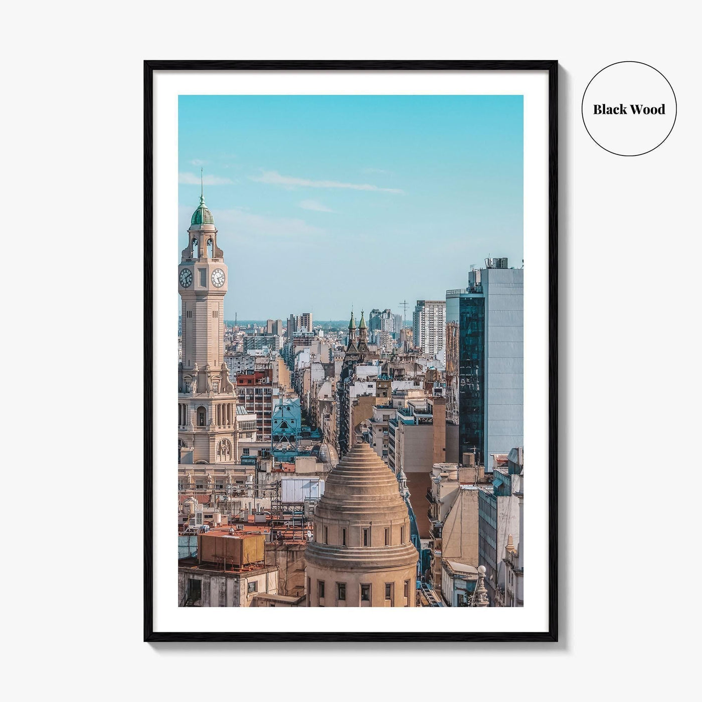 Buenos Aires Skyline Fine Art Photo Print, City Legislature Tower, Downtown Aerial, Argentina Poster