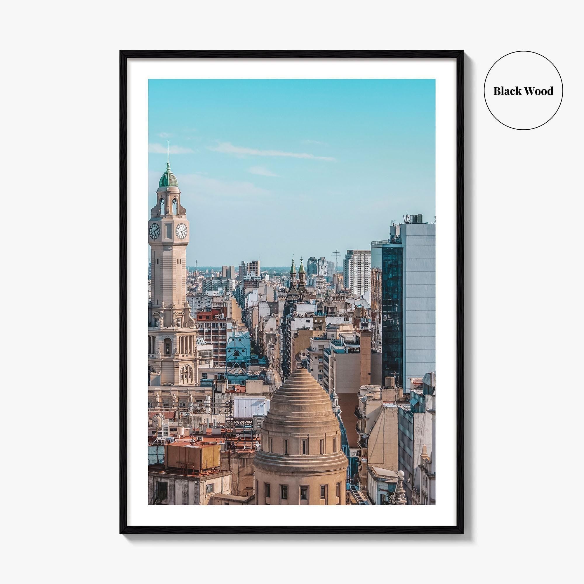 Buenos Aires Skyline Fine Art Photo Print, City Legislature Tower, Downtown Aerial, Argentina Poster