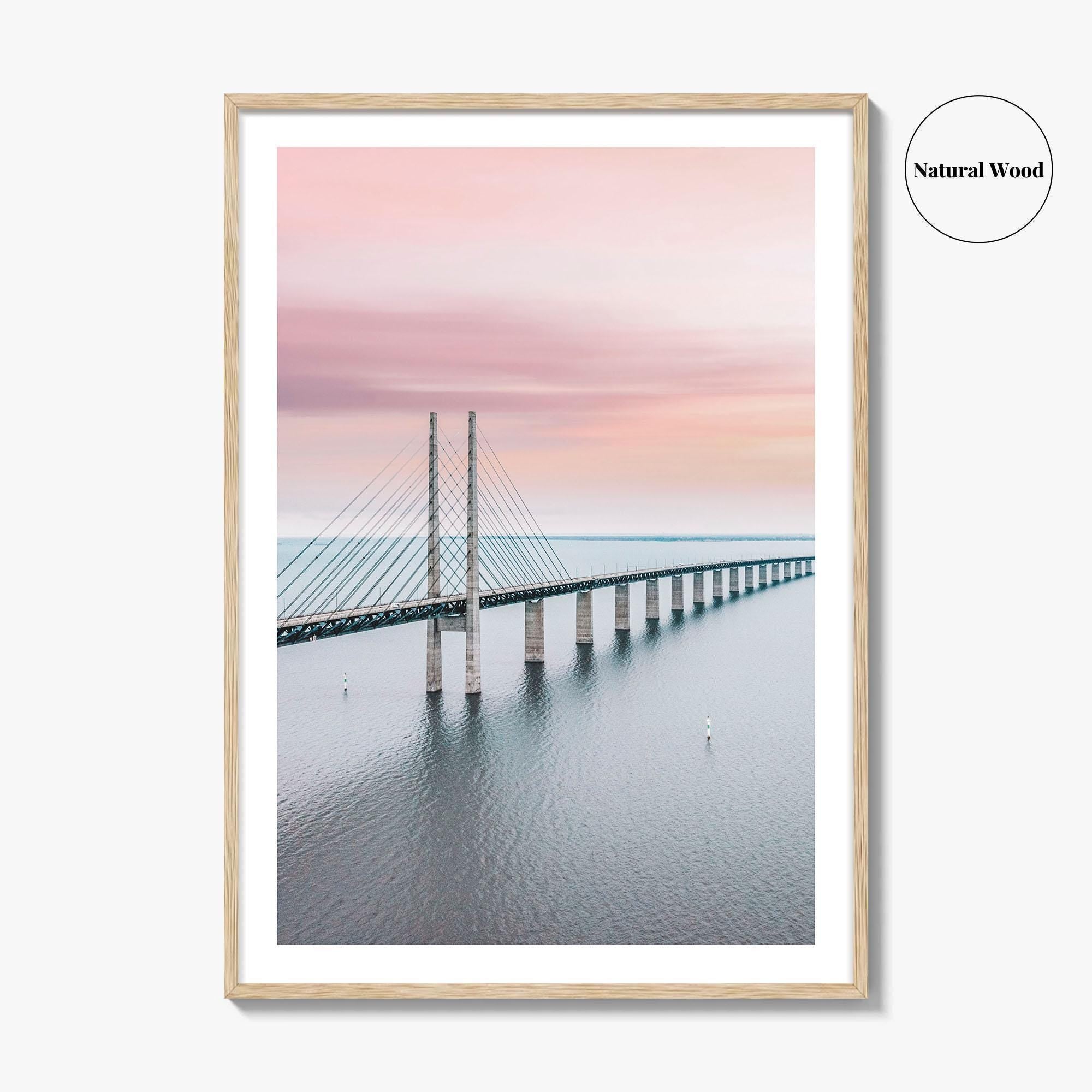 Copenhagen Fine Art Photo Print, Oresund Bridge, Malmo, Denmark, Sweden, Wall Decor Poster
