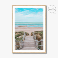 Blankenberge Fine Art Photo Print, Belgium Beach Dunes, North Sea Wall Poster