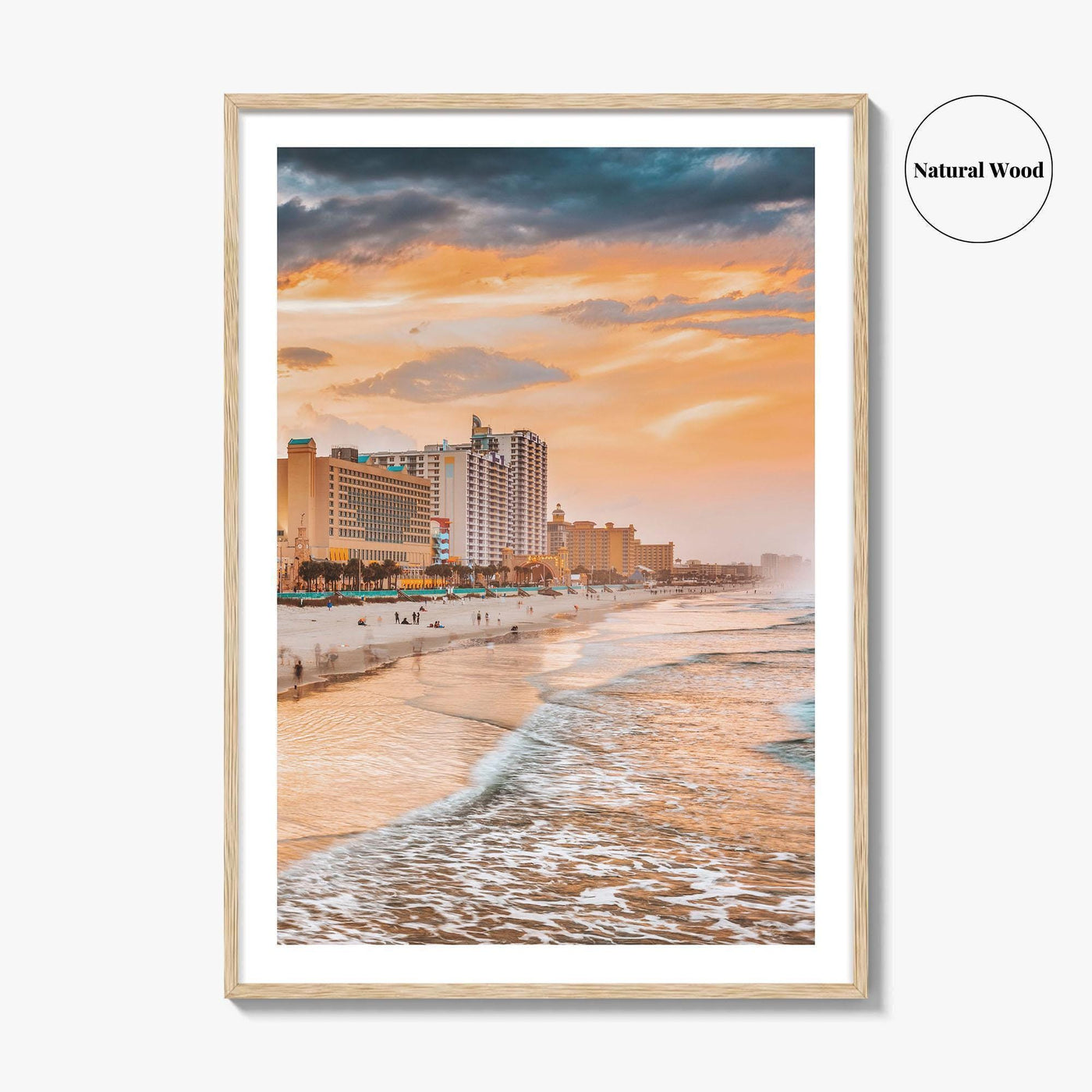 Daytona Beach Skyline Fine Art Photo Print, Beachfront, Florida USA Wall Poster