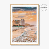 Daytona Beach Skyline Fine Art Photo Print, Beachfront, Florida USA Wall Poster