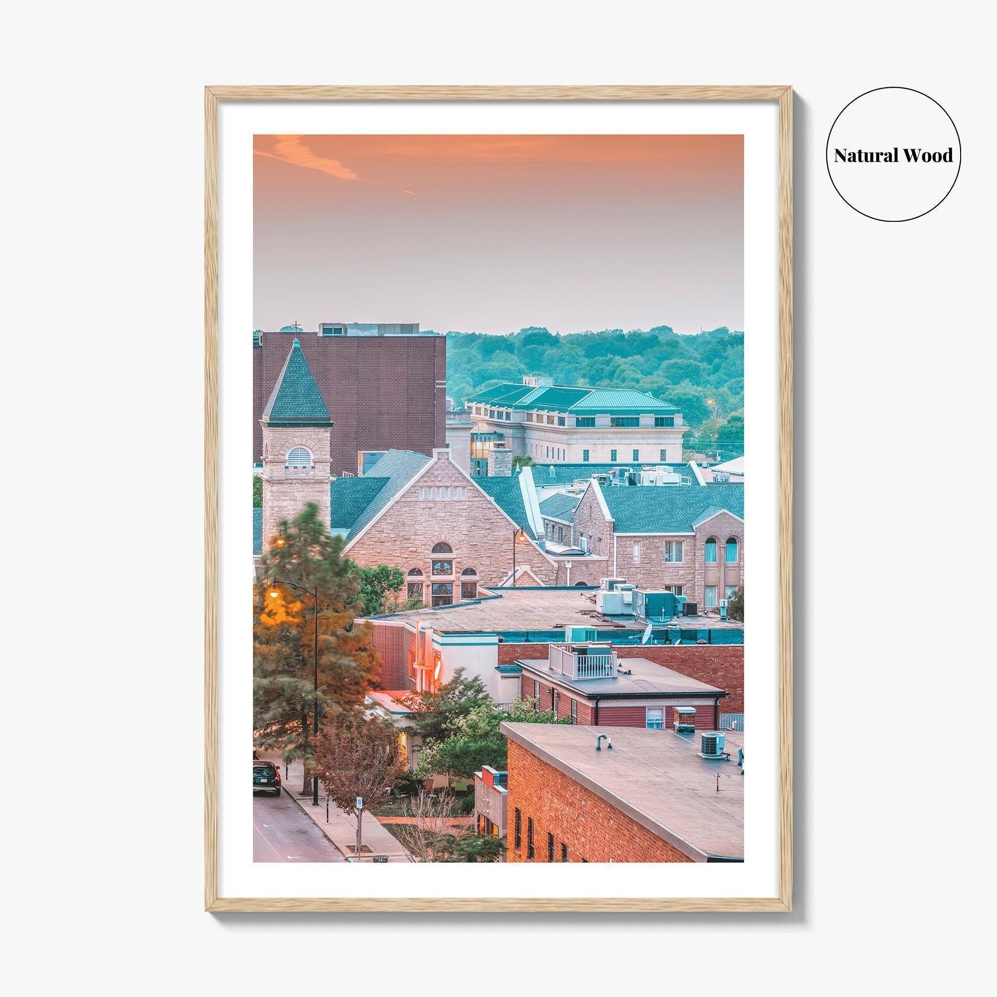 Columbia Missouri Skyline Fine Art Photo Print, Wall Decor Poster, USA