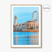 Bari Fine Art Photo Print, Ferris Wheel Waterfront, Puglia Italy, Wall Poster