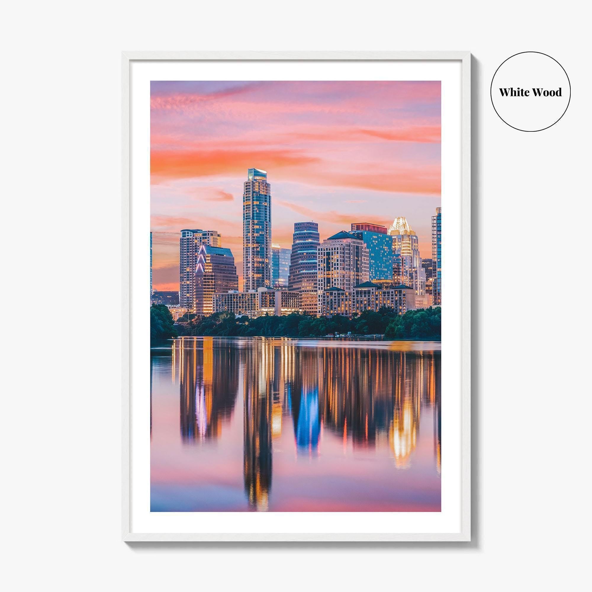 Austin Skyline Fine Art Photo Print, Colorado River, Texas, USA, Wall Decor