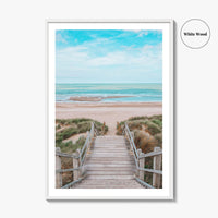 Blankenberge Fine Art Photo Print, Belgium Beach Dunes, North Sea Wall Poster