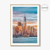 New York City Skyline Fine Art Photo Print, Financial District, Hudson River, NYC Poster