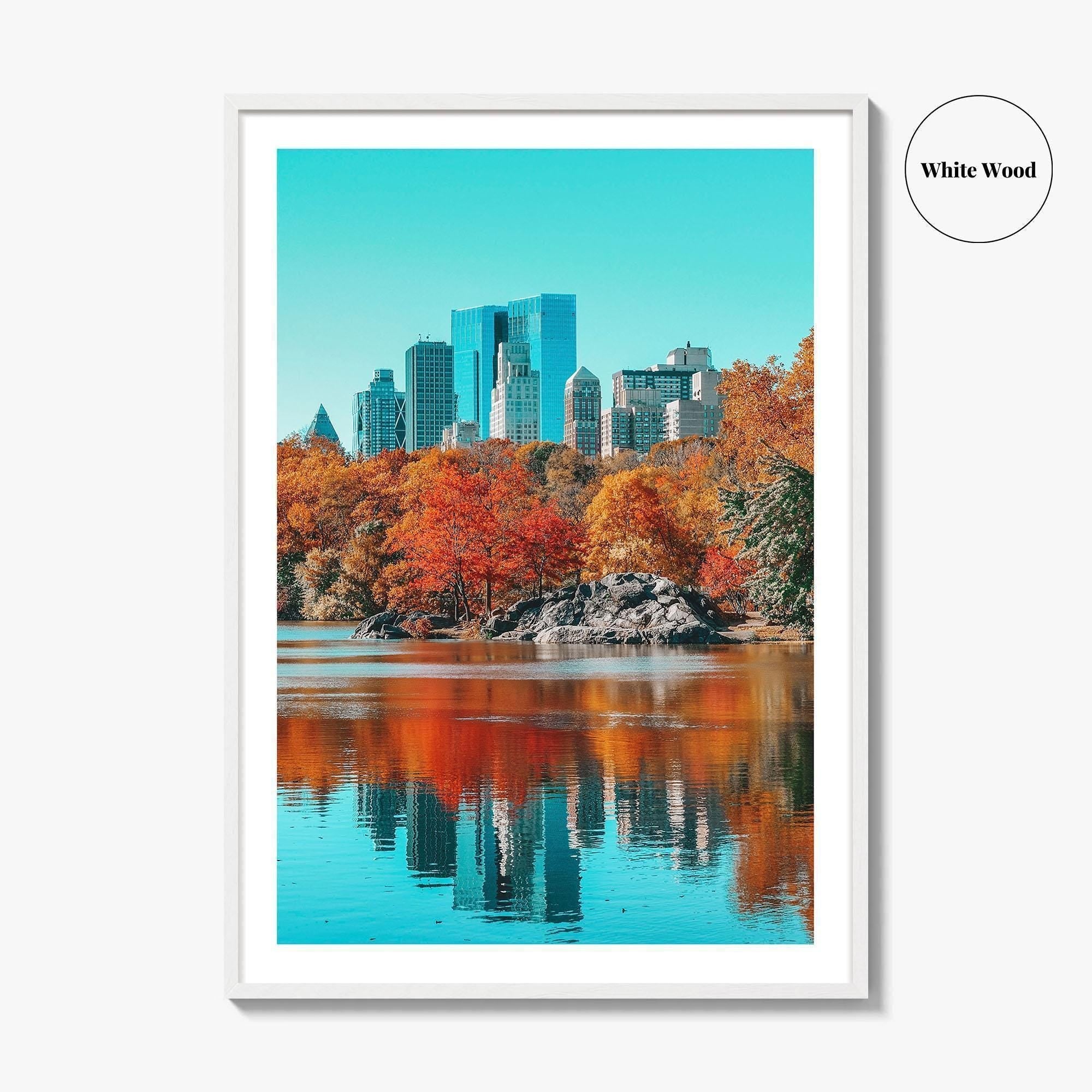 Central Park Skyline Fine Art Photo Print, NYC Reflection Poster
