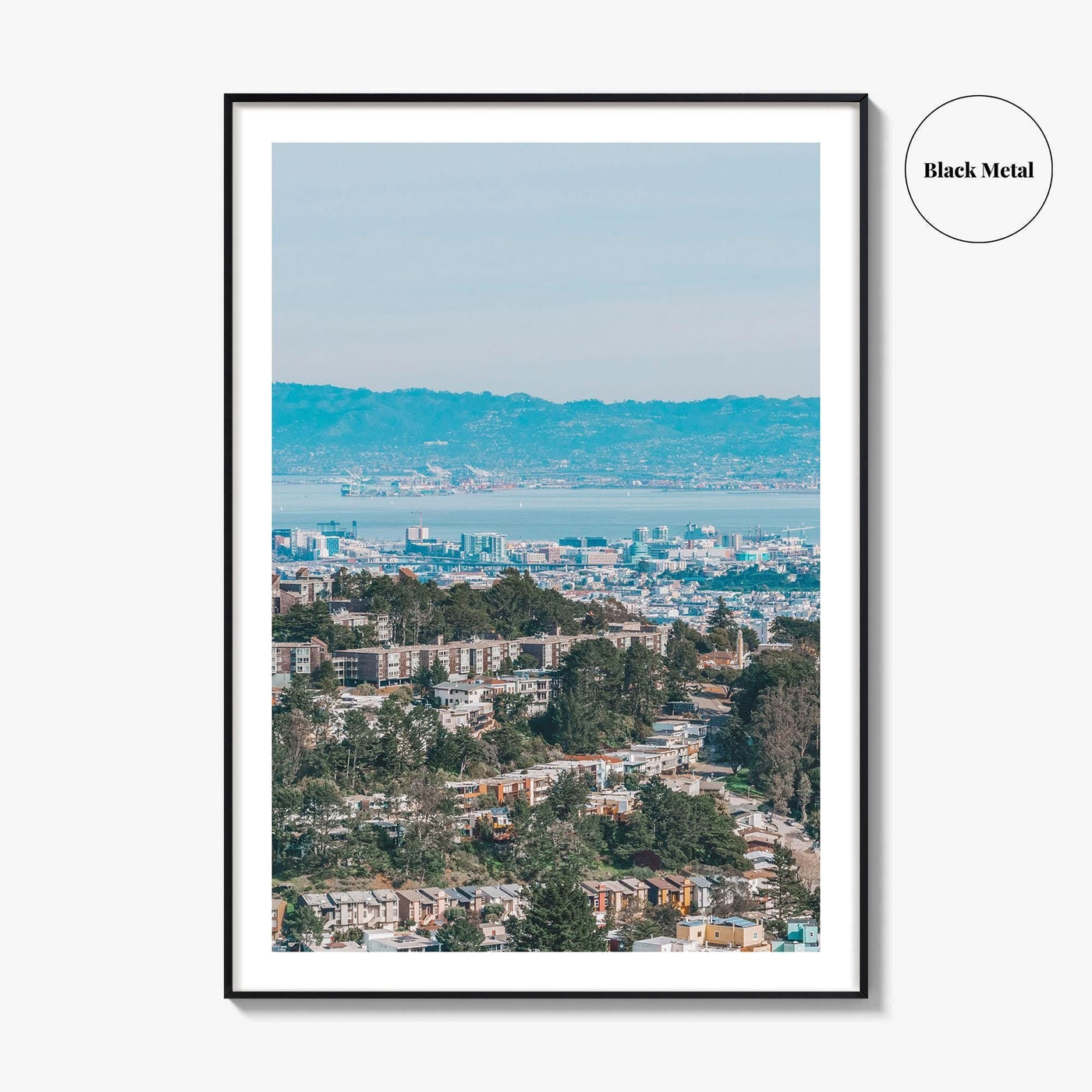 San Francisco Fine Art Photo Print, Oakland, Bay Area, California USA Aerial Wall Poster