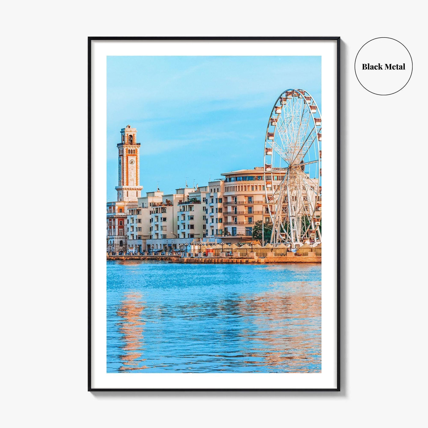 Bari Fine Art Photo Print, Ferris Wheel Waterfront, Puglia Italy, Wall Poster