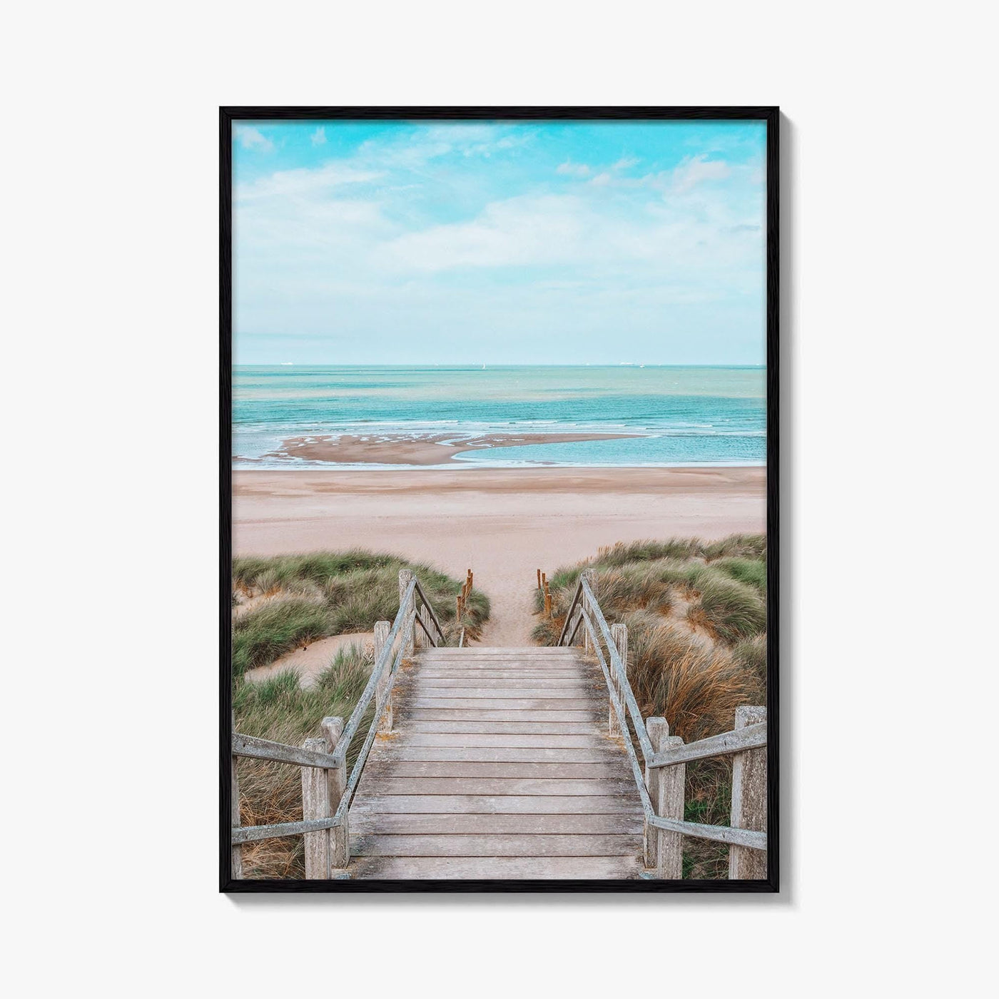 Blankenberge Fine Art Photo Print, Belgium Beach Dunes, North Sea Wall Poster
