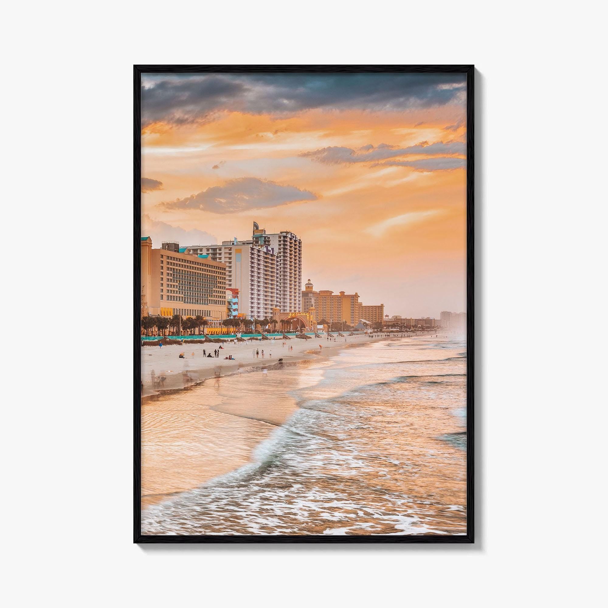 Daytona Beach Skyline Fine Art Photo Print, Beachfront, Florida USA Wall Poster