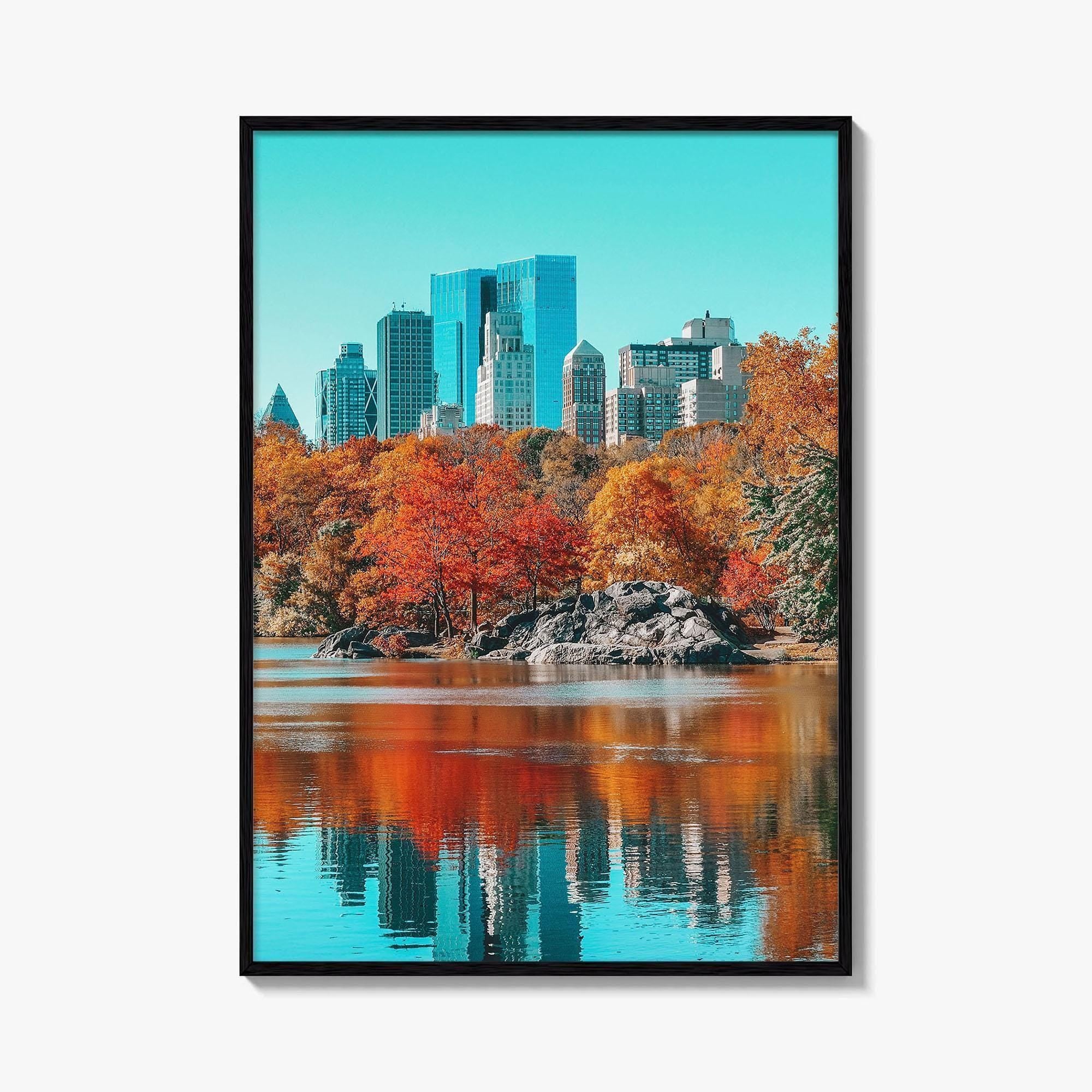 Central Park Skyline Fine Art Photo Print, NYC Reflection Poster