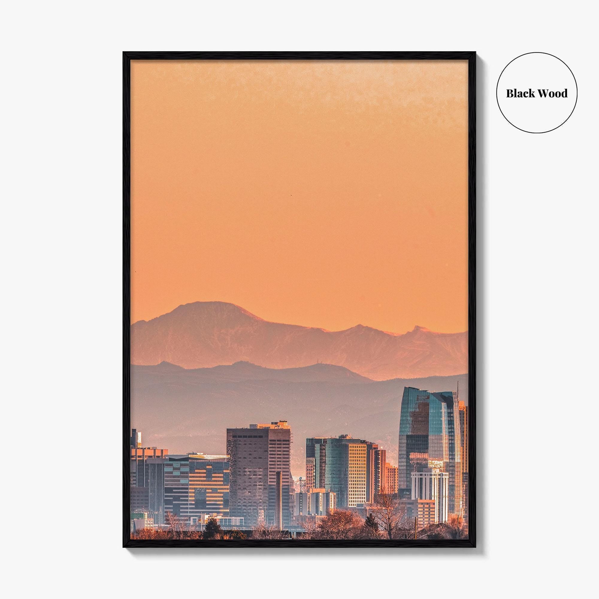 Denver Skyline Fine Art Photo Print, Pikes Peak, Colorado, USA, Poster, Wall Decor