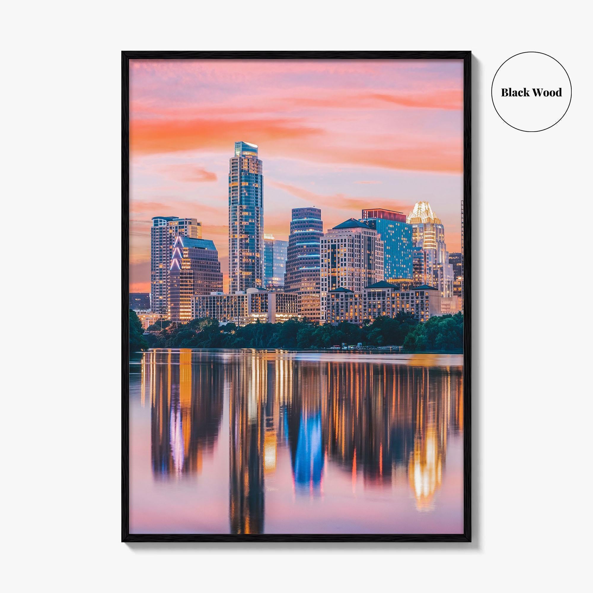 Austin Skyline Fine Art Photo Print, Colorado River, Texas, USA, Wall Decor
