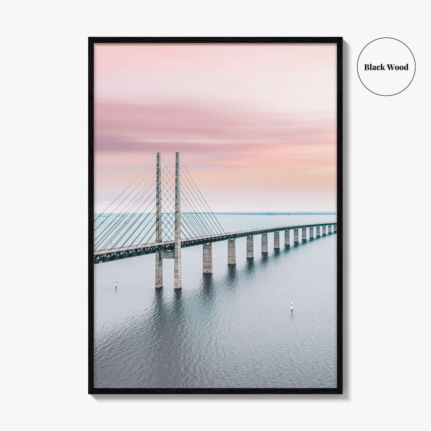 Copenhagen Fine Art Photo Print, Oresund Bridge, Malmo, Denmark, Sweden, Wall Decor Poster