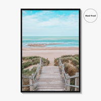 Blankenberge Fine Art Photo Print, Belgium Beach Dunes, North Sea Wall Poster