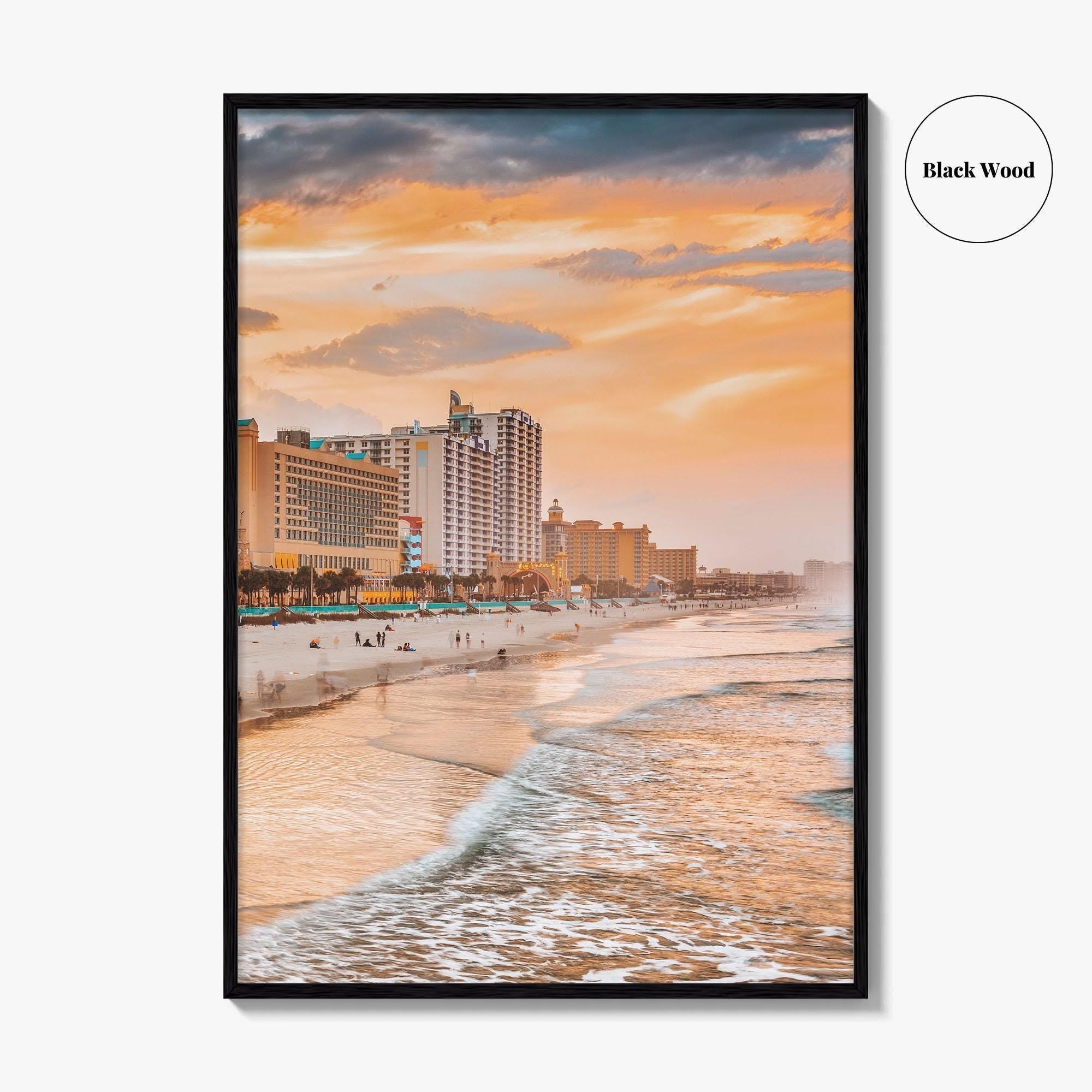 Daytona Beach Skyline Fine Art Photo Print, Beachfront, Florida USA Wall Poster